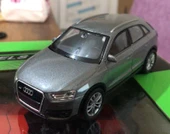 Oyuncak Model Metal Araba 1/36 Çek Bırak Gri Audi Q3 Jeep - 4