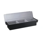 Biradlı 3'Lü Policarbon Kapaklı Bar Konteyner (50X16X9 - 1