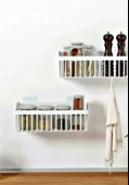 Yapışkanlı Plastik Banyo Rafı İkili Banyo Düzenleyici Duş Rafı Organizer Şampuanlık - 12