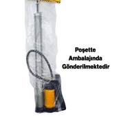 Metal El Tipi Göstergeli Bisiklet Pompası Gri Ayak Tutamaklı Top Teker Şambrel  Şişirme 160 Psı thumbnail 4
