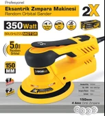SGS5253 Profesyonel Eksantrik Orbital Zımpara Makinası 350 Watt - Kömürsüz Motor - 2