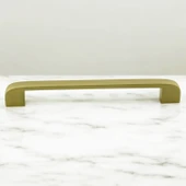 Zehra (96 mm - 9.6 cm) Mat Gold Metal Mobilya Mutfak Çekmece Dolap Dolabı Kapak Kulbu Kulpu Kulpları thumbnail 3