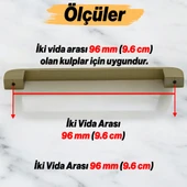 Zehra (96 mm - 9.6 cm) Mat Gold Metal Mobilya Mutfak Çekmece Dolap Dolabı Kapak Kulbu Kulpu Kulpları thumbnail 2