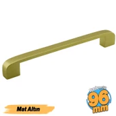 Zehra (96 mm - 9.6 cm) Mat Gold Metal Mobilya Mutfak Çekmece Dolap Dolabı Kapak Kulbu Kulpu Kulpları thumbnail 1