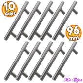 (10 Adet) Mia Mojan 96 mm İnox Metal Mobilya Mutfak Çekmece Dolap Dolabı Kulbu Kulpu Kulpları - 1