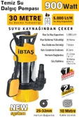 SGS5372 - 30 Metre Temiz Su Çekme Dalgıç Pompa 900 Watt - 2