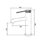 FONTANA LAVABO BATARYASI FJ-1015 (MAT SİYAH) - 2