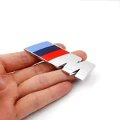 BMW YAN ÇAMURLUK VE BAGAJ ABS MALZEME M LOGO ROZET AMBLEM (5,5 CM - 2 CM GÜMÜŞ) thumbnail 6