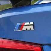 BMW YAN ÇAMURLUK VE BAGAJ ABS MALZEME M LOGO ROZET AMBLEM (5,5 CM - 2 CM GÜMÜŞ) thumbnail 5