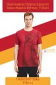 Galatasaray Orijinal Lisanslı Aslan Baskılı T-Shirt Metin Oktay Baskılı Hediyelik Ahşap Kutulu - 2