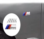 BMW YAN ÇAMURLUK VE BAGAJ ABS MALZEME M LOGO ROZET AMBLEM (4,5 MM - 1,5 MM GÜMÜŞ) thumbnail 6