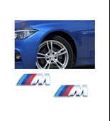 BMW YAN ÇAMURLUK VE BAGAJ ABS MALZEME M LOGO ROZET AMBLEM (4,5 MM - 1,5 MM GÜMÜŞ) thumbnail 1