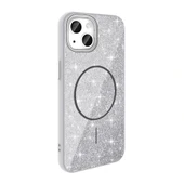Apple iPhone 13 Kılıf Magsafe Şarj Özellikli Parlayan Simli Redclick Okso Kapak thumbnail 11