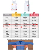 1 Adet Erkek Büyük Beden 105 Kilo - 165 Kilo Arası İçin Uygun Redzone V Yaka Sıfır Kol Fanila Atlet - 3