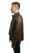 Gölgeli Kahve Hakiki Deri Erkek Ceketi Thor - 2