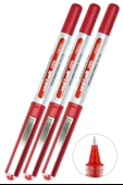 Kırmızı Pilot Kalem 3 Adet Uniball Eye Mikro 0.5 mm Roller Pilot Kalem Ub-150 Roller Uçlu Likit Mürekkepli Pilot Kalem - 1