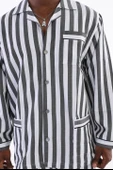 4007 Uzun Kol Çizgili Gaffur Erkek Pijama Takım - 8