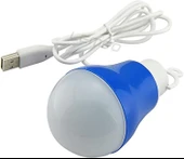 SGE TEKNOLOJİ MAVİ RENK USB GİRİŞLİ YÜKSEK IŞIK TAŞINABİLİR LED AMPÜL IŞIK KAMP ÇADIR - 1