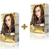 MAXX DELUXE GOLDEN BEAUTY 6 0 Koyu Kumral Set Boya 2 li Kutu - 1