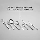 Nehir Dalyan Sade 12 Kişilik 89 Parça Deri Kutulu Çatal Kaşık Bıçak Takımı - 2