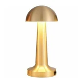 MANTAR MODEL DİMMERLİ ŞARJLI RETRO MASA LAMBASI GOLD RENK (IŞIK AYAR ÖZELLİKLİ) - 1