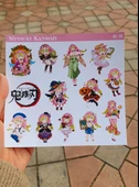 Mitsuri Kanroji-Obanai Iguro-parlak kağıt -2li sticker set-Demon Slayer Anime thumbnail 9