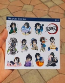 Demon Slayer-Mitsuri Kanroji-Obanai Iguro-parlak kağıt -2li sticker set- başarı etiket süsleme - 10