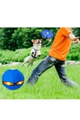 16 cm Işıklı Zıplayan Frizbi Köpek Oyun Topu Diskten Topa Dönüşen Uçan Disk Plaj Bahçe Oyuncağı Top - 1
