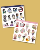 Demon Slayer-Mitsuri Kanroji-Obanai Iguro-parlak kağıt -2li sticker set- başarı etiket süsleme - 2