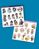 Demon Slayer-Mitsuri Kanroji-Obanai Iguro-parlak kağıt -2li sticker set- başarı etiket süsleme - 1