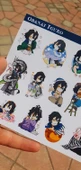 Demon Slayer-Mitsuri Kanroji-Obanai Iguro-parlak kağıt -2li sticker set- başarı etiket süsleme - 8