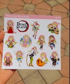 Demon Slayer-Mitsuri Kanroji-Obanai Iguro-parlak kağıt -2li sticker set- başarı etiket süsleme - 6