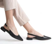 Feles Yan Toka Detaylı Arkası Açık Kadın Babet Ayakkabı thumbnail 7