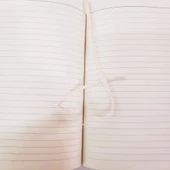 Hediyelik Metal Kalem Ve Çizgili Deri Defter - 3