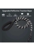 Köpekler İçin Gezdirme Tasması Reflektörlü 130 Cm Halat Orta Ve Büyük Boy Köpekler İçin Siyah thumbnail 3