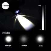 F-323 Q5 Led Lityum Polimer Su Geçirmez Şarjlı Kafa Feneri - 5