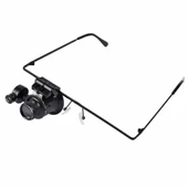 Gözlük Model 20x16mm Optik Lens Led Işık Monoküler Büyüteç - 3