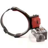 Lens Takmalı 4 Lens , Led Lambalı Şapka Tip Büyüteç - 4