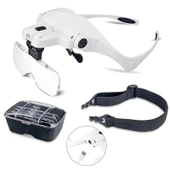 Şarjlı Gözlük Büyüteç Çalışma Büyüteci 5 Lensli 9892b2c - 2