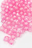 Küp Boncuk İçten Boncuklu Bileklik Çanta Boncuğu 10 mm 50 gr Pembe - BNC459 thumbnail 2