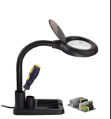 Esnek 5x /10x,40 Led Işıklı Büyüteç ,lamba  Büyüteç Okuma, Çalışma Lehim Masa Lambası A808 - 7