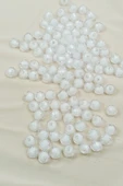 Dünya Boncuk İçten Boncuklu Bileklik Çanta Boncuğu 10 mm 50 gr Beyaz - BNC463 thumbnail 1