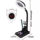 Esnek 5x /10x,40 Led Işıklı Büyüteç ,lamba Büyüteç Okuma, Çalışma Lehim Masa Lambası A808 - 4