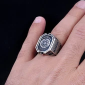 HZ SÜLEYMAN MÜHRÜ TÜRK YAZILI ÇİFT TARAFLI GÜMÜŞ YÜZÜK thumbnail 6