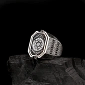 HZ SÜLEYMAN MÜHRÜ TÜRK YAZILI ÇİFT TARAFLI GÜMÜŞ YÜZÜK thumbnail 2