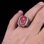 HZ SÜLEYMAN MÜHRÜ TÜRK YAZILI ÇİFT TARAFLI GÜMÜŞ YÜZÜK thumbnail 7