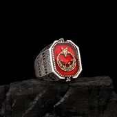 HZ SÜLEYMAN MÜHRÜ TÜRK YAZILI ÇİFT TARAFLI GÜMÜŞ YÜZÜK thumbnail 3