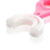 Silikon Çocuk Diş Fırçası Tartar Temizleyici (2-12 Yaş) - Pembe - 3
