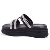 Dagoster DZA07-1241305 Siyah Taşlı Spor Kadın Terlik thumbnail 3