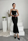 Monea Boyundan Bağlamalı Elbise - 6